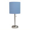 Limelights Stick Lamp with Charging Outlet, Blue LT2024-BLU